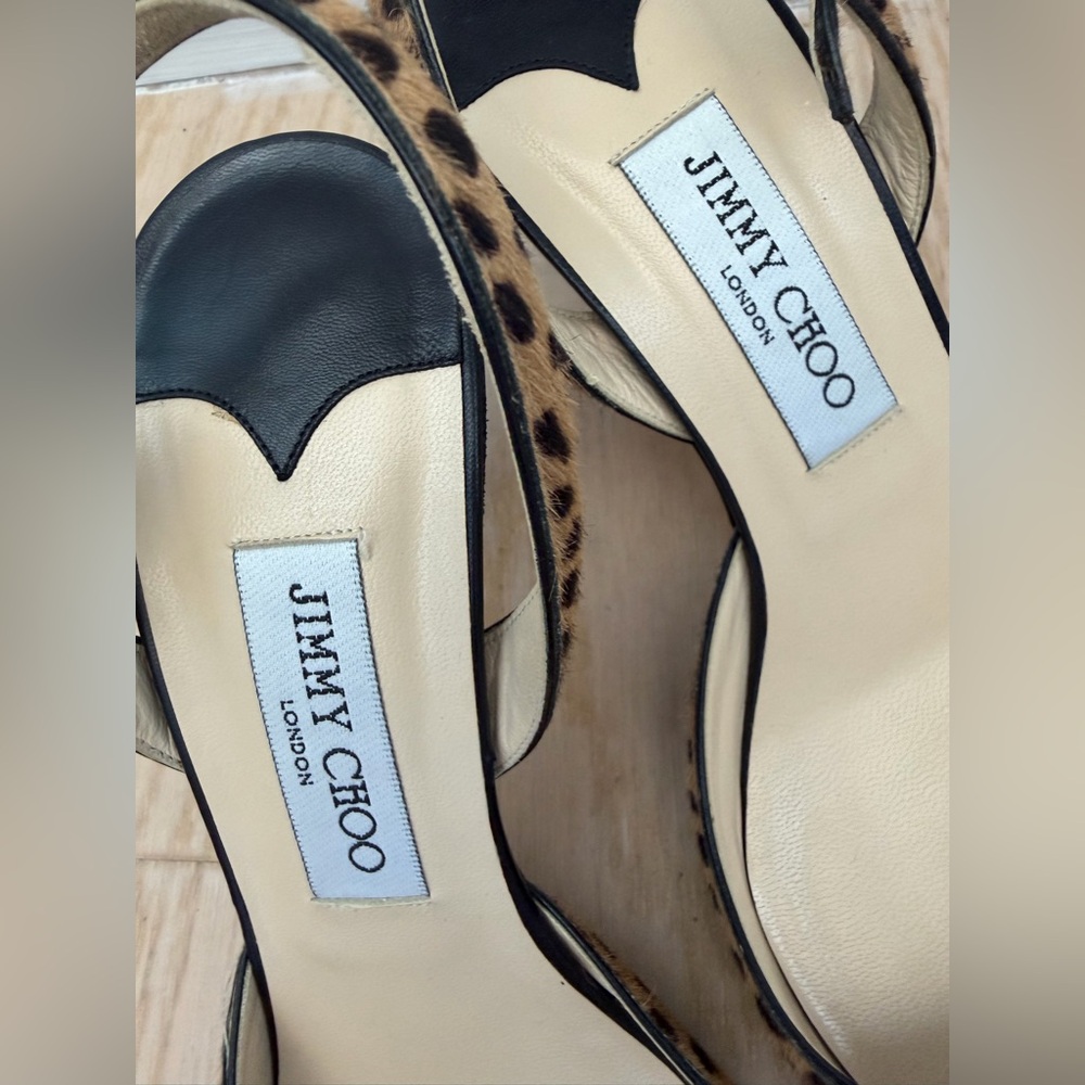 Jimmy Choo Leopard Print Heels - Picture 4 of 11